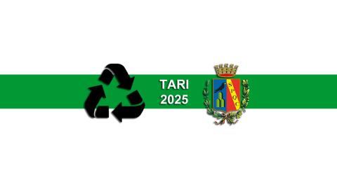 Immagine con il logo del riciclo, la scritta 'TARI 2025' e lo stemma del Comune d Guidonia Montecelio Immagine con il logo del riciclo, la scritta 'TARI 2025' e lo stemma del Comune d Guidonia Montecelio