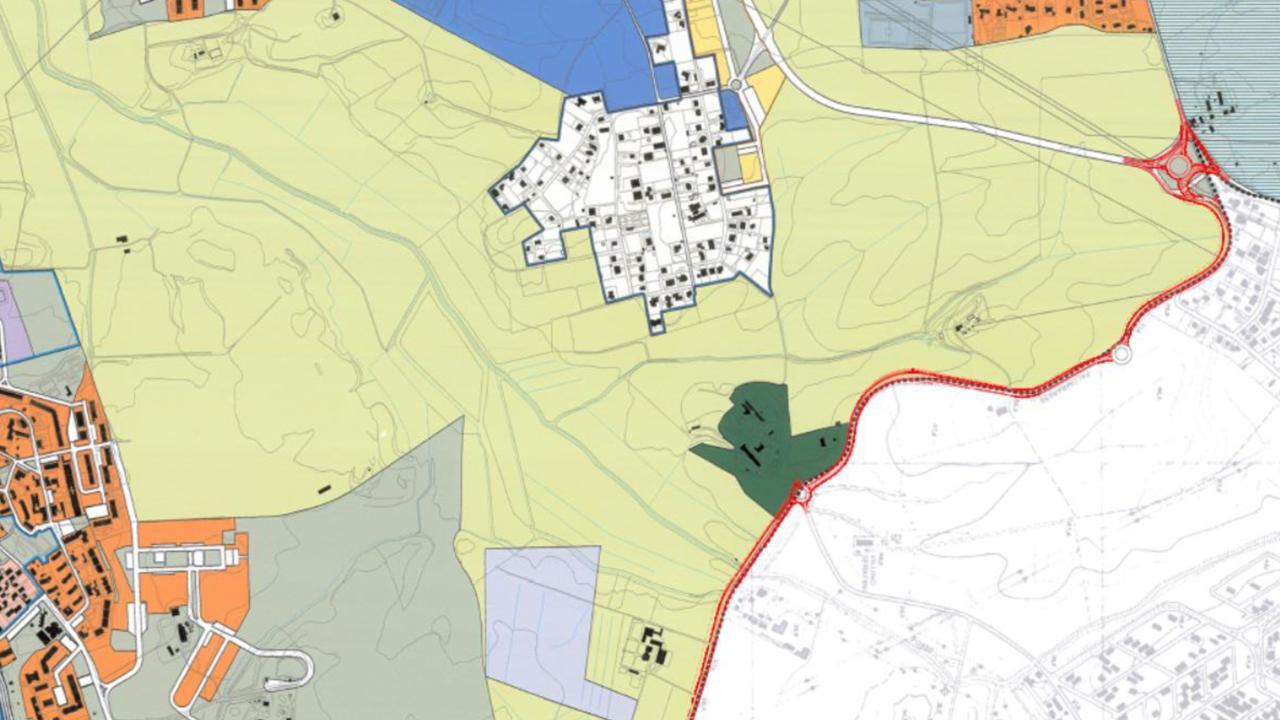 Cartografia di una parte del comune di Guidonia Montecelio