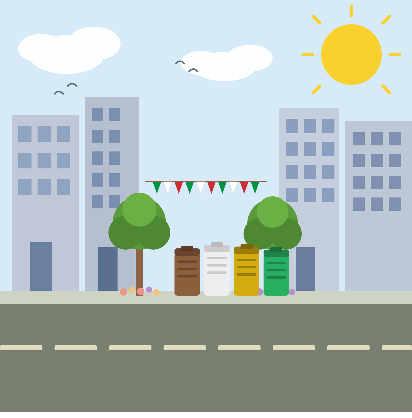 raccolta differenziata per le festività